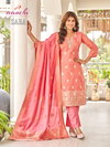 Zara By Aanchi Shimmer Jacquard Kurti With Bottom Dupatta Wholesale Online